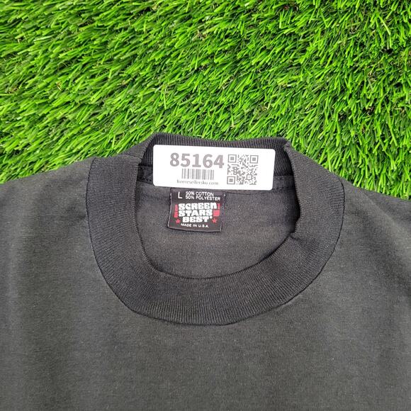 Vintage 90s Screen-Stars Shirt Womens M/L 19x27 Volleyball Alien - Picture 13 of 16